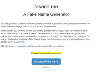 FakeNa.me 隨機產生測試用姓名、住址、電話、信箱等模擬資料