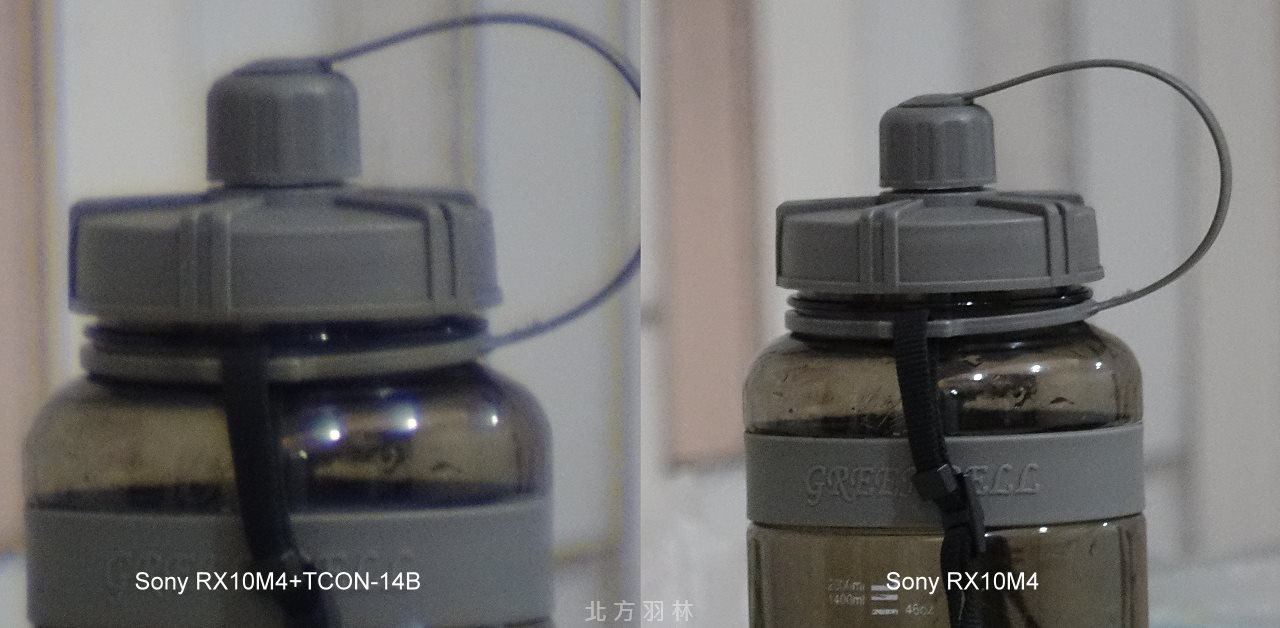 很明顯,加上增距鏡之後,畫質馬上大幅度衰減...。
